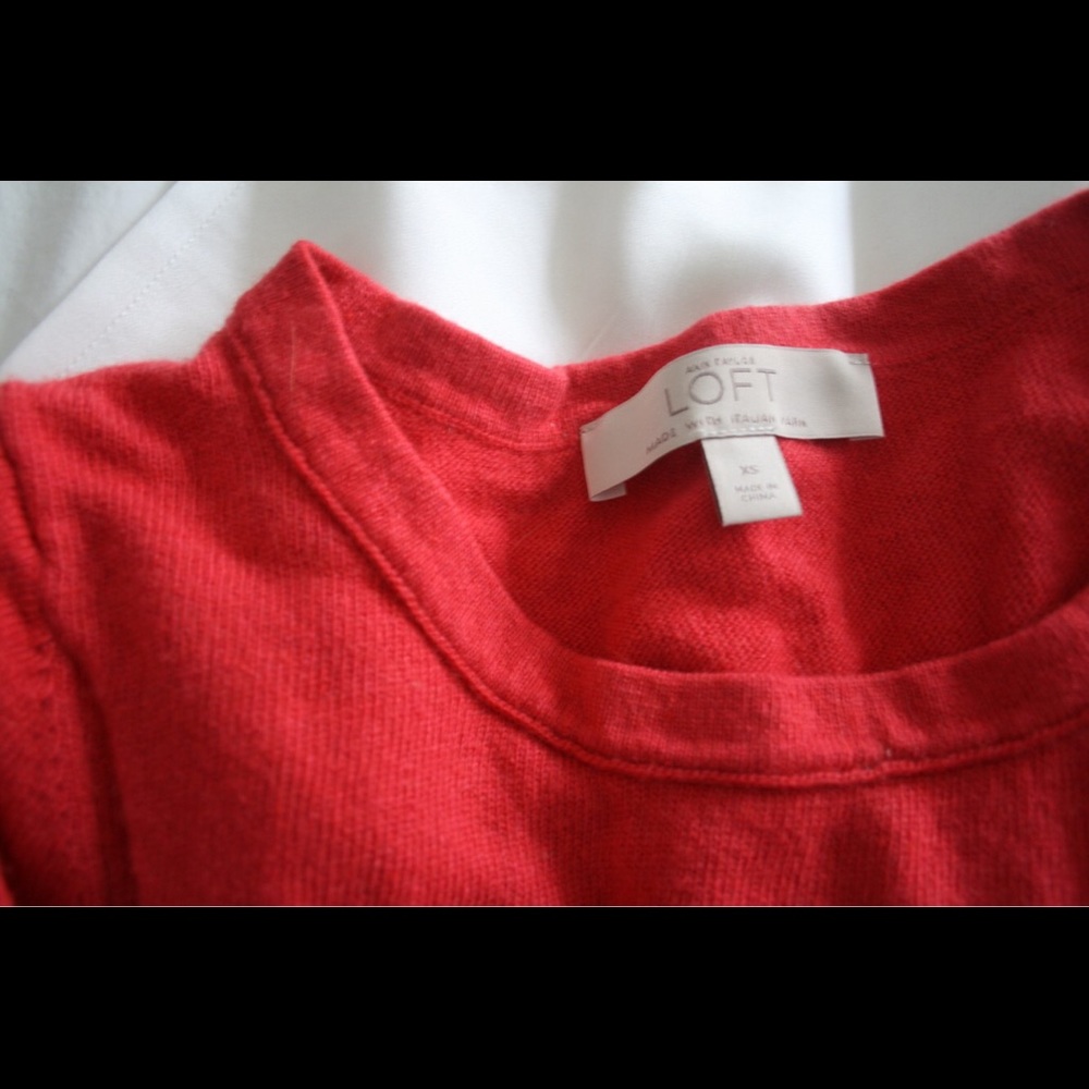 the loft cadmium red italian yarn sweater